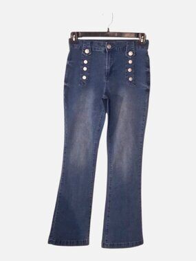 Zoe + Phoebe Womens Sz 6 Blue Jeans High Rise Slim Boot Leg medium Wash Stretch